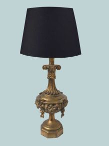 Grand pied de lampe en bois