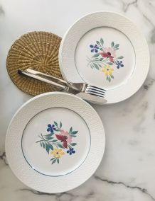 Assiettes plates Fabiola Digoin Sarreguemines