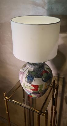 lampe ceramique cubisme geometrique style pablo 45x22 elec 