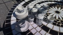 Lot de 16 tasses bar expresso et 8 soucoupes 