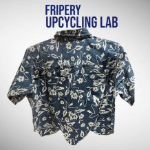 Chemise vintage cropped by fripery upcycling lab 