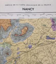 Carte géologique Nancy 1957