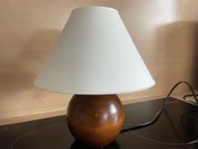 Lampe boule en bois