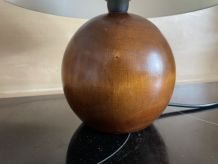 Lampe boule en bois