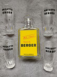 Ensemble carafe BERGER et ses 4 verres