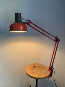 Lampe vintage 1970 architecte lival P12 Finlande rouge - 60 