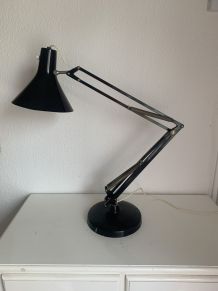 Lampe vintage 1960 d'architecte Luxo L4 noire - 60 cm