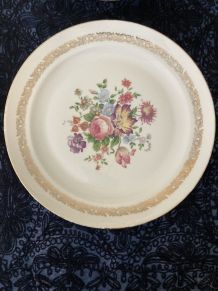 Assiettes Limoges fleurs 