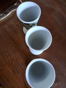 3 mugs porcelaine de paris 