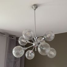 Lustre Spoutnik. 1970. 8 globes. Space age.