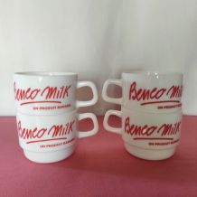 Lot de 4 tasses Benco Milka en porcelaine Arcopal