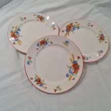 Assiettes KG Lunéville 