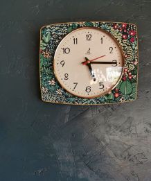 Horloge vintage pendule murale silencieuse rectangulaire Jaz