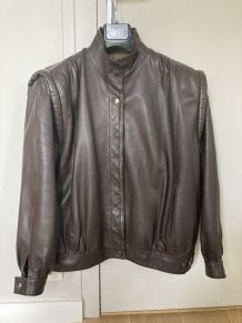 Veste en cuir vintage M-L