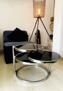 Table basse pivotante trois niveaux 