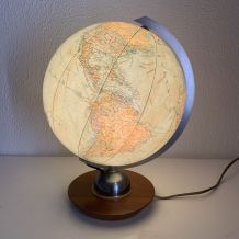 Globe vintage 1960 terrestre Verre JRO Verlag français - 35 