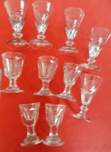 Verrerie vintage : 12 verres bistrot (verres à vin blanc ou 