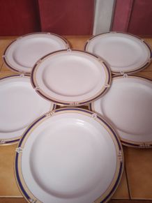 Assiettes Lignes hôtesses TB état vintage 