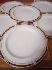 Assiettes Lignes hôtesses TB état vintage 