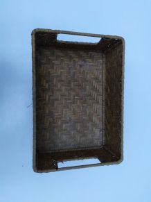 Panier rectangulaire tressé