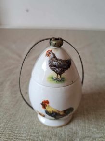 coquetier ancien enporcelaine