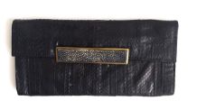 Pochette femme R et Y Augousti cuir exotique serpent