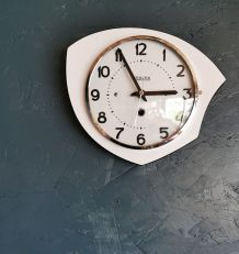 Horloge formica vintage pendule murale silencieuse Reglex