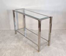 Magnifique  console  argent et or 1970’s Pierre Vandel  