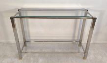 Magnifique  console  argent et or 1970’s Pierre Vandel  