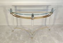 Magnifique console demi-lune 1970’s Charles Hollis Jones 