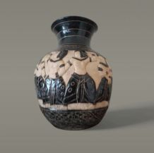 Rare Vase Bien Hoa 1930 Vietnam 