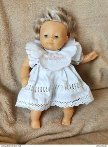 Poupée vintage bébé Marie Corolle avec sa robe d'origine 