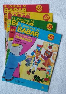  Le Journal de Babar (Lot de 4 Livres) 1973