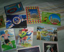 lot cartes postales et papiers pub s sur foot-ball 