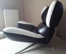 Fauteuil de salon en cuir