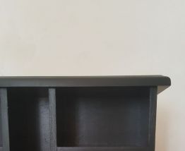 Étagère / meuble courrier noir 4 tiroirs 