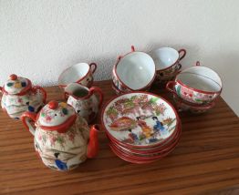 Service thé vintage japonais porcelaine fine