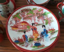 Service thé vintage japonais porcelaine fine