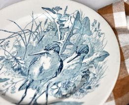 Assiette oiseau en Faïence 