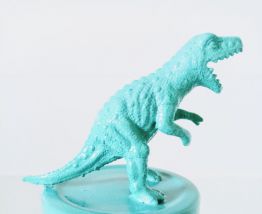 Bocal dinosaure pastel, lot de deux pots de rangement