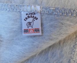 ALPAGA ECHARPE MOHAIR GRIS VINTAGE NEUF CAMARGO