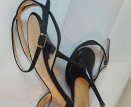 755B* Casadei - sexy sandales de luxe noires full cuir (39)