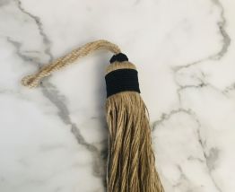 Pompon Tarbouche grand modèle jute noir