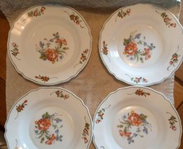 vintage lot de 4 assiettes mi-creuse Arcopal Extra résistant