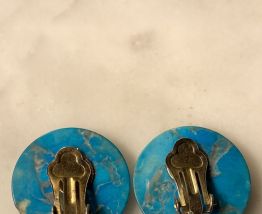 Clips pastille turquoise vintage '70