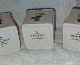 lot de 3 pots à épices motif relief fruits Villeroy et Boch