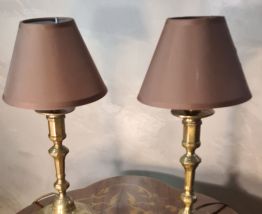 paire de lampe de chevet laiton  32x15  elec ok