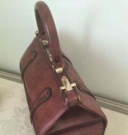 Très beau sac tout cuir vintage TBE 