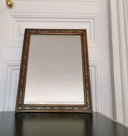 Miroir art déco bois doré 