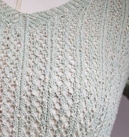 robe en crochet vintage vert pale 